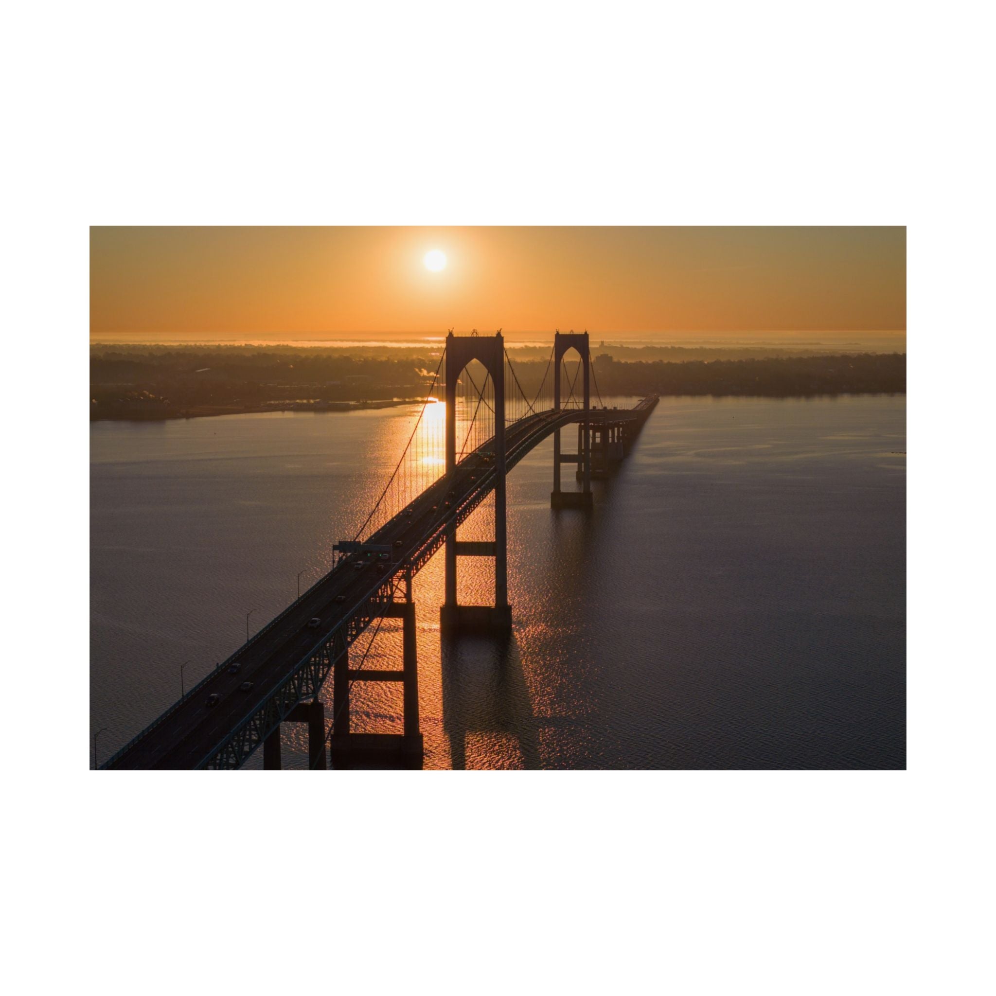Newport Bridge Golden Sunrise | Newport, RI