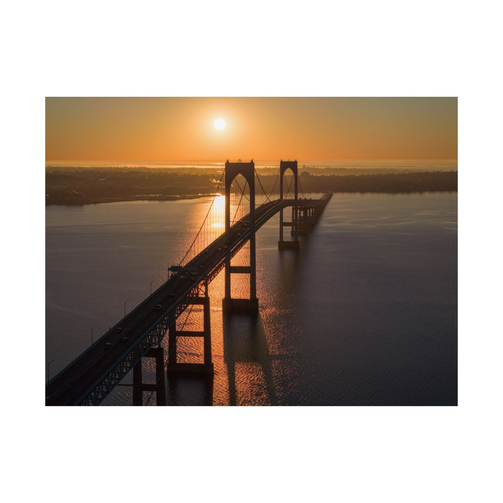 Newport Bridge Golden Sunrise | Newport, RI