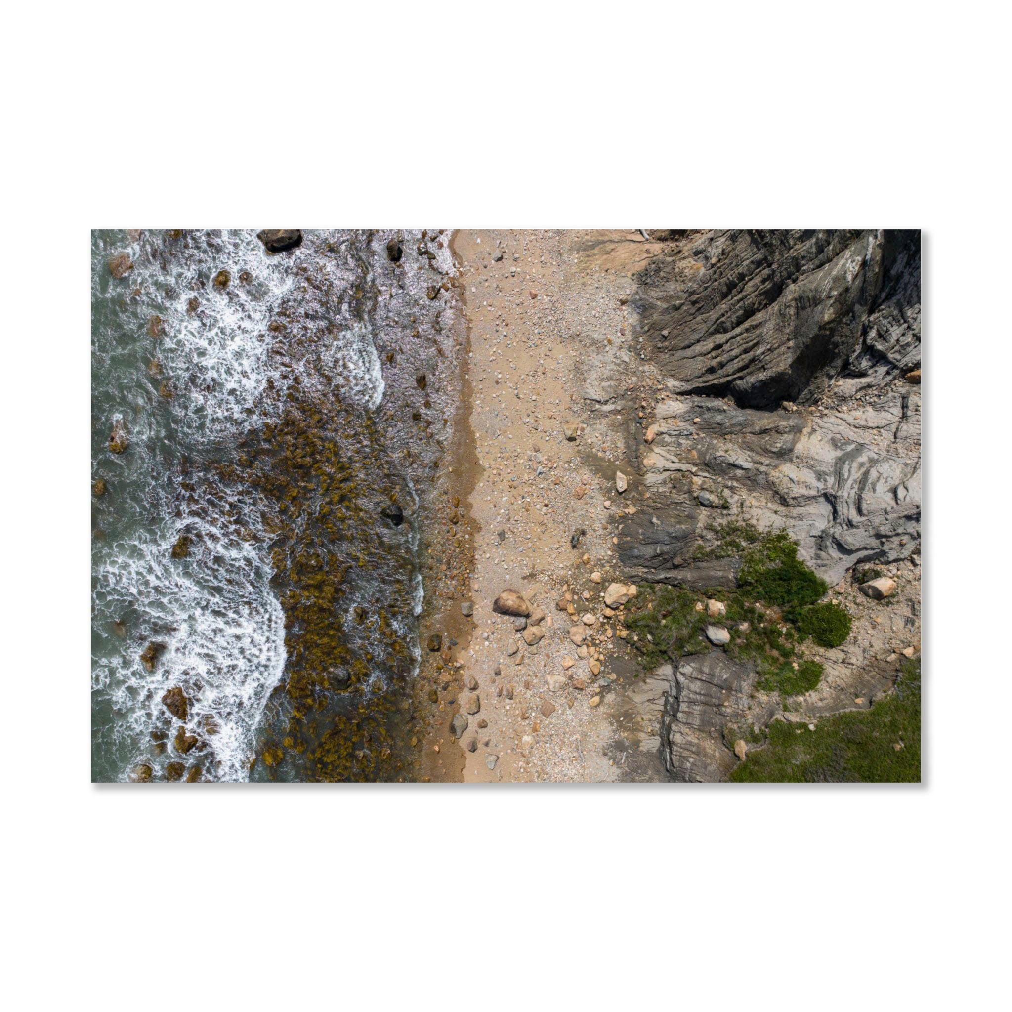 Mohegan Bluffs Shoreline Print | Block Island, RI