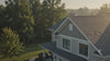 drone flying over a roof and scanning for damage